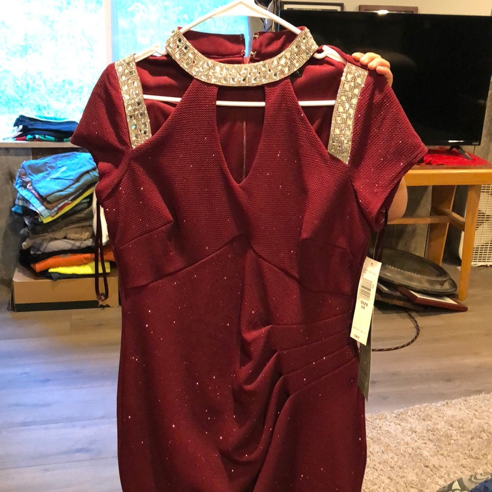 Red, Sequenced Dressed. Never Worn. - image 3